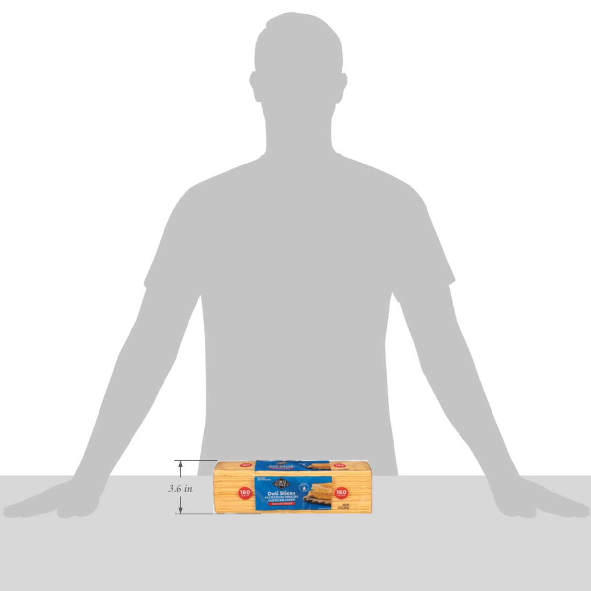 slide 9 of 14, First Street American Sliced Cheese 160ct, 5 lb