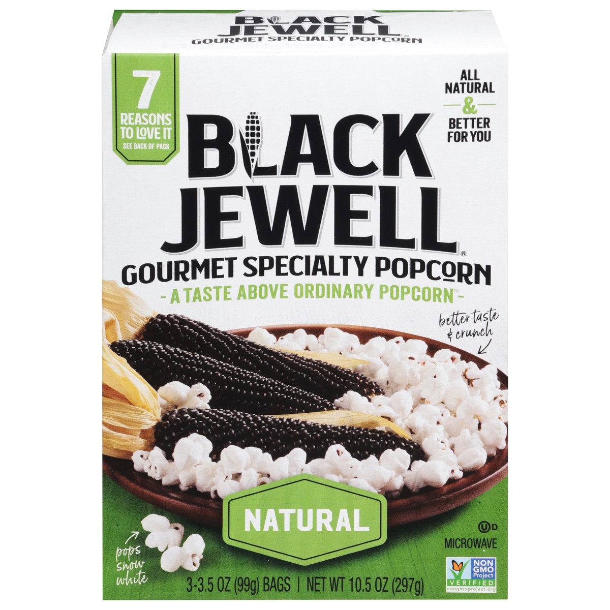 slide 1 of 11, Black Jewel Gourmet Specialty Natural Popcorn 3 - 3.5 oz Bags, 3 ct