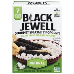 Black Jewell Gourmet Specialty Natural Popcorn - 3 x 3.5 oz Bags