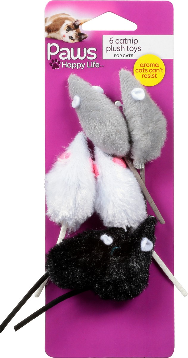 slide 2 of 11, Paws Happy Life For Cats Catnip Plush Toys 6 6 ea Card, 6 ct