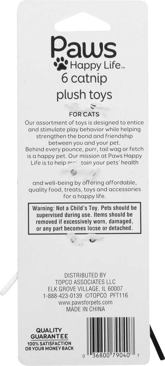 slide 10 of 11, Paws Happy Life For Cats Catnip Plush Toys 6 6 ea Card, 6 ct