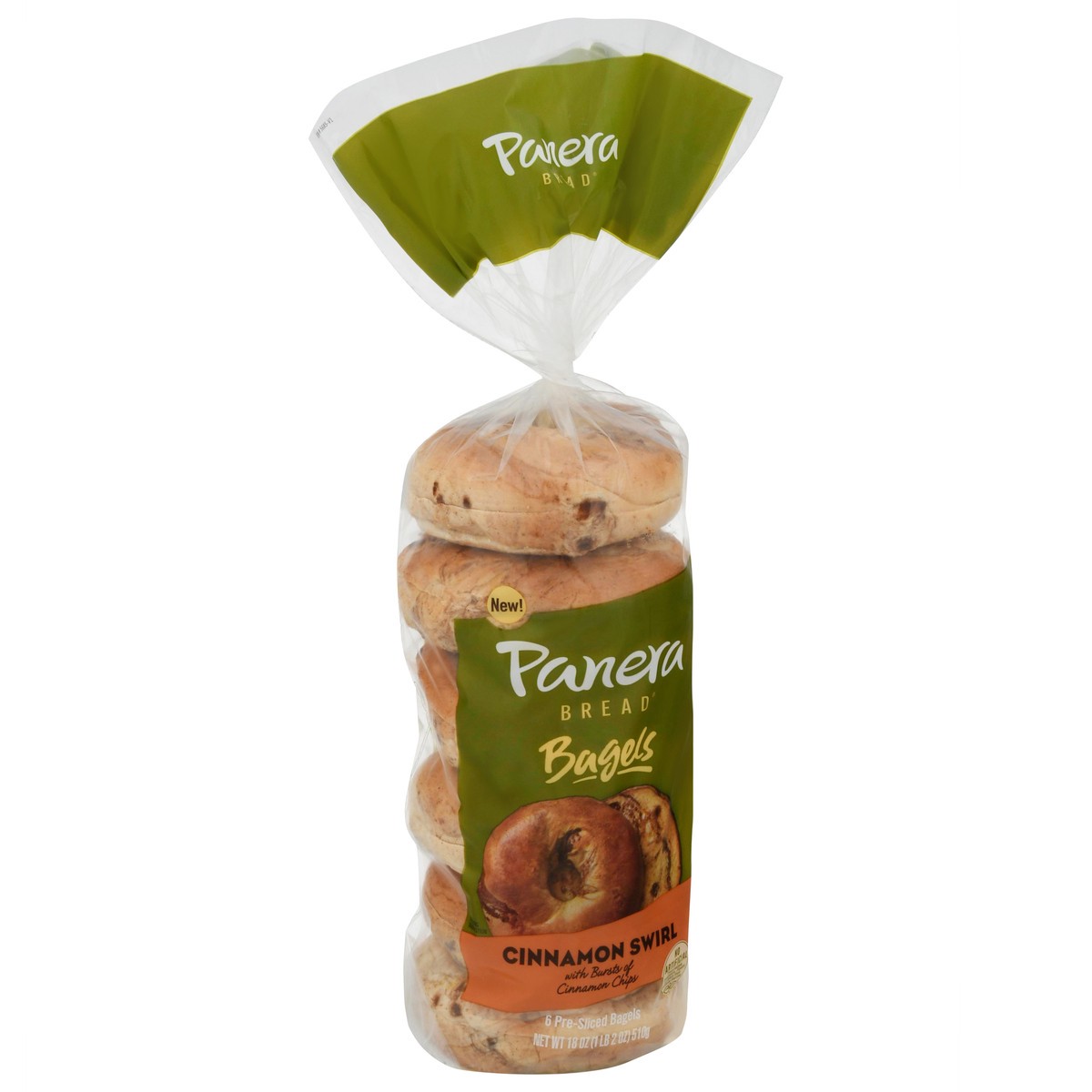 slide 2 of 9, Panera Bread Bagels, Pre-Sliced, Cinnamon Swirl, 6 ct