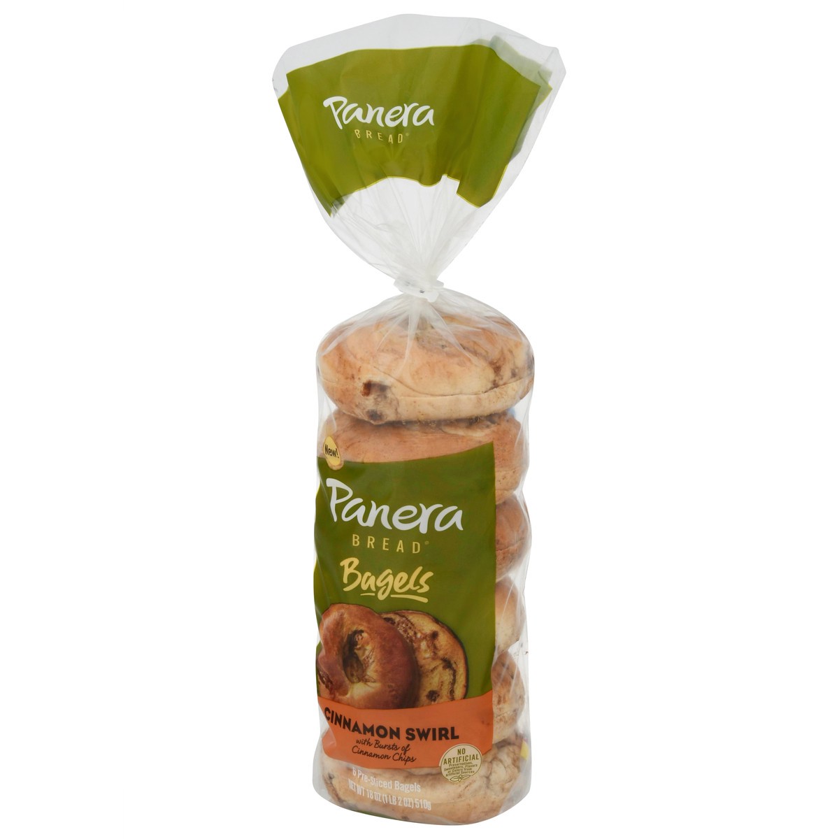 slide 8 of 9, Panera Bread Bagels, Pre-Sliced, Cinnamon Swirl, 6 ct