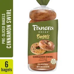 Panera Bread Bagels, Pre-Sliced, Cinnamon Swirl