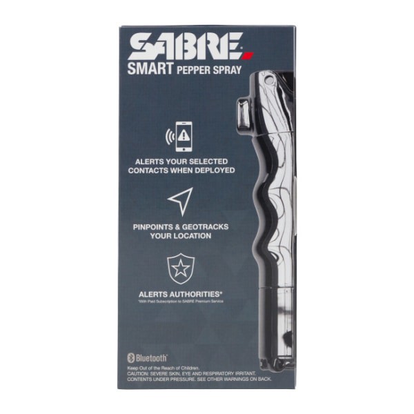 slide 2 of 10, Sabre Smart Pepper Spray, 1-5/8""H X 1-1/2""W X 4-5/16""D, Black, 1 ct