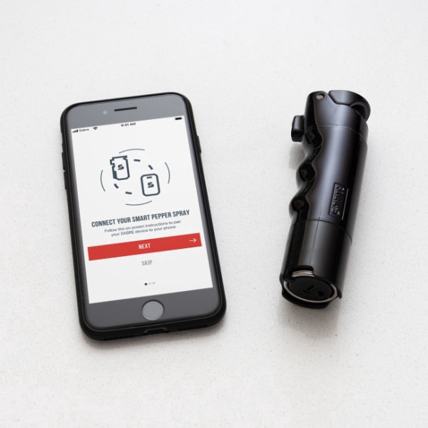 slide 4 of 10, Sabre Smart Pepper Spray, 1-5/8""H X 1-1/2""W X 4-5/16""D, Black, 1 ct