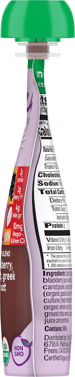 slide 13 of 13, Plum Organics Mighty Morning 4 Apple, Blackberry, Purple Carrot, Greek Yogurt + Oat 4oz Pouch, 4 oz