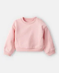 Carter's Carters Baby Girl Long-Sleeve Pullover Sweatshirt - Pink Pink 12M
