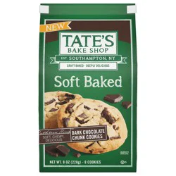 Tate's Bake Shop Soft Baked Dark Chocolate Chunk Cookies, 8 oz