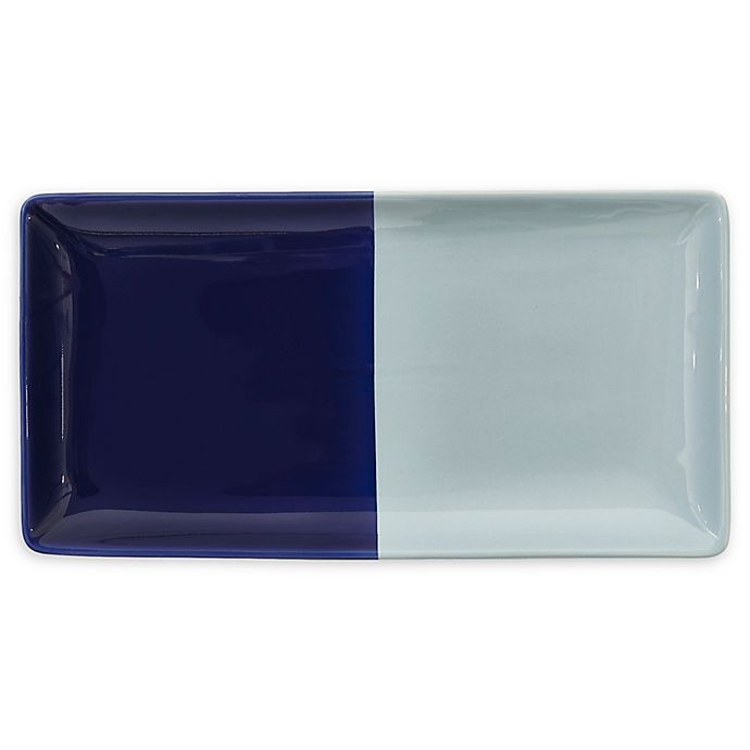 slide 1 of 1, Kate Spade New York Half Dot Vanity Tray - Blue, 1 ct