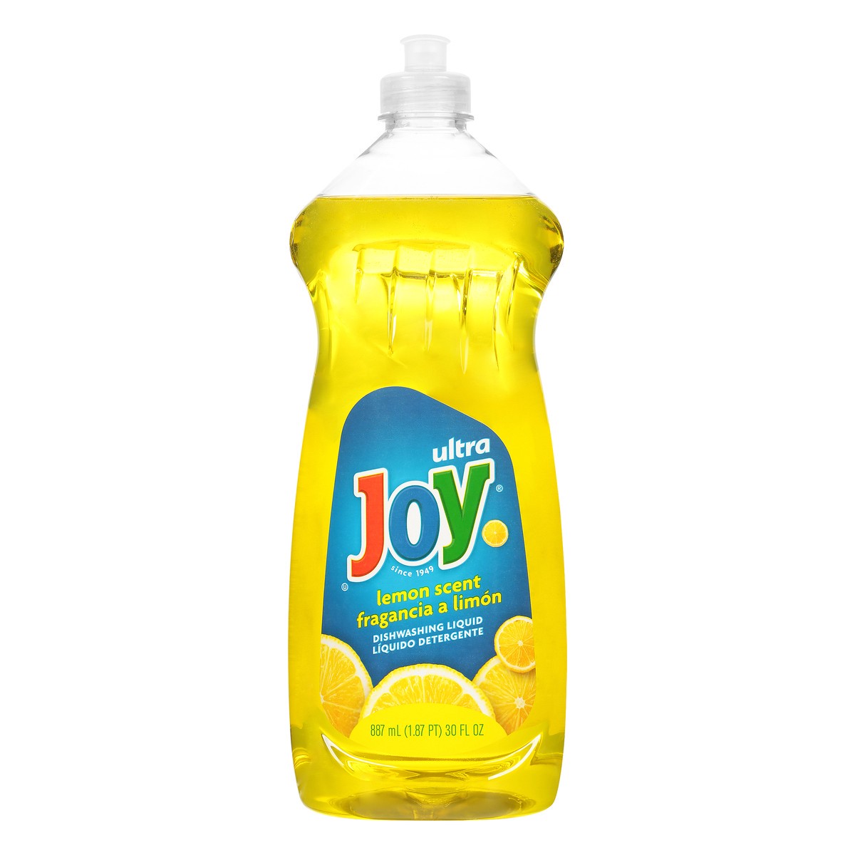 slide 1 of 9, Ultra Joy Lemon Scent Dishwashing Liquid 887 ml, 887 ml