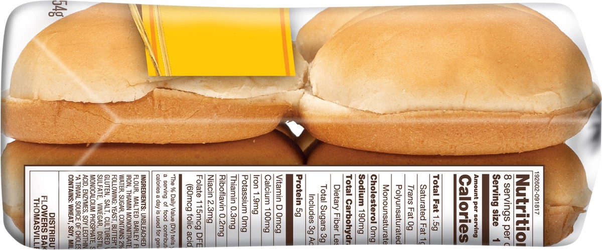 slide 7 of 8, Nature's Own Hamburger Butter Buns, 8 ct; 16 oz