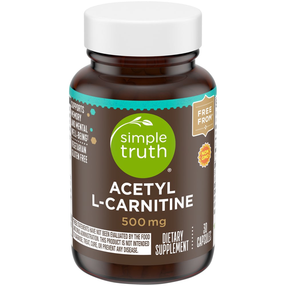 slide 1 of 4, Simple Truth Acetyl L-Carnitine 500 Mg, 30 ct; 500 mg