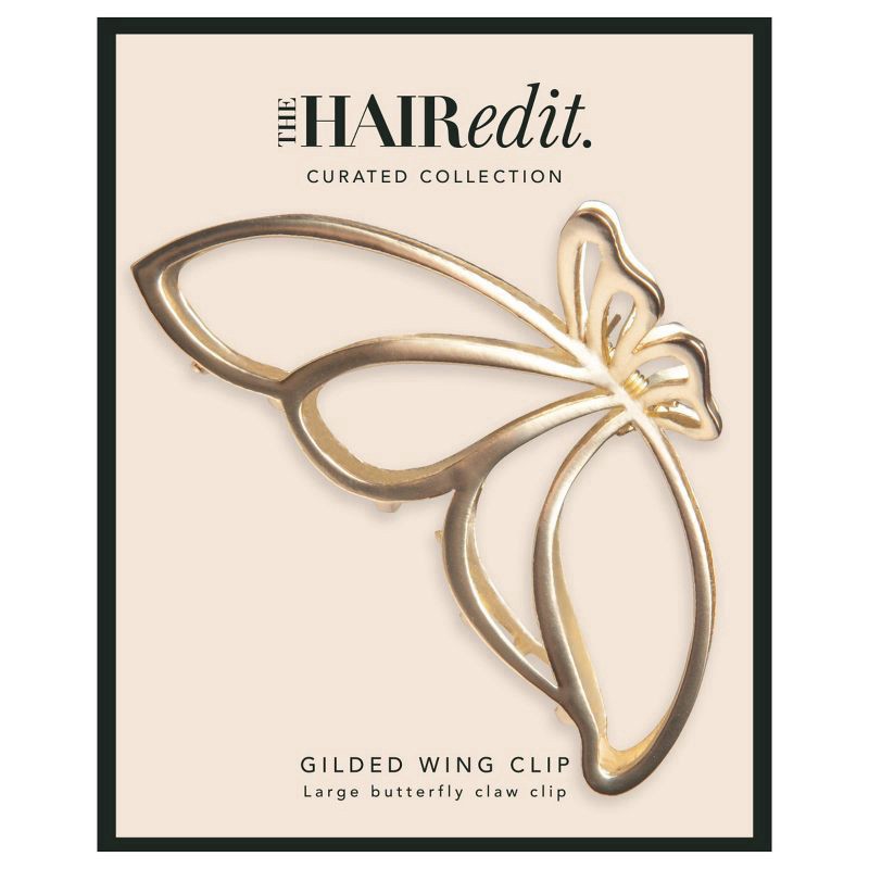 slide 2 of 6, The Hair Edit Gilded Wing Claw Clip, Gold, 1 Ct, 1 ct