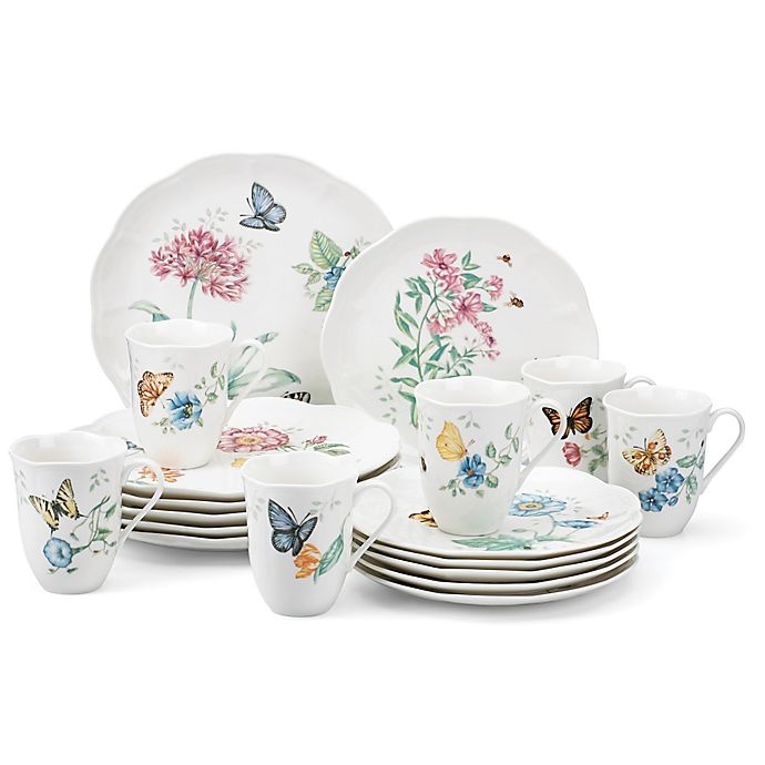 slide 1 of 1, Lenox Butterfly Meadow Dinnerware Set, 18 ct