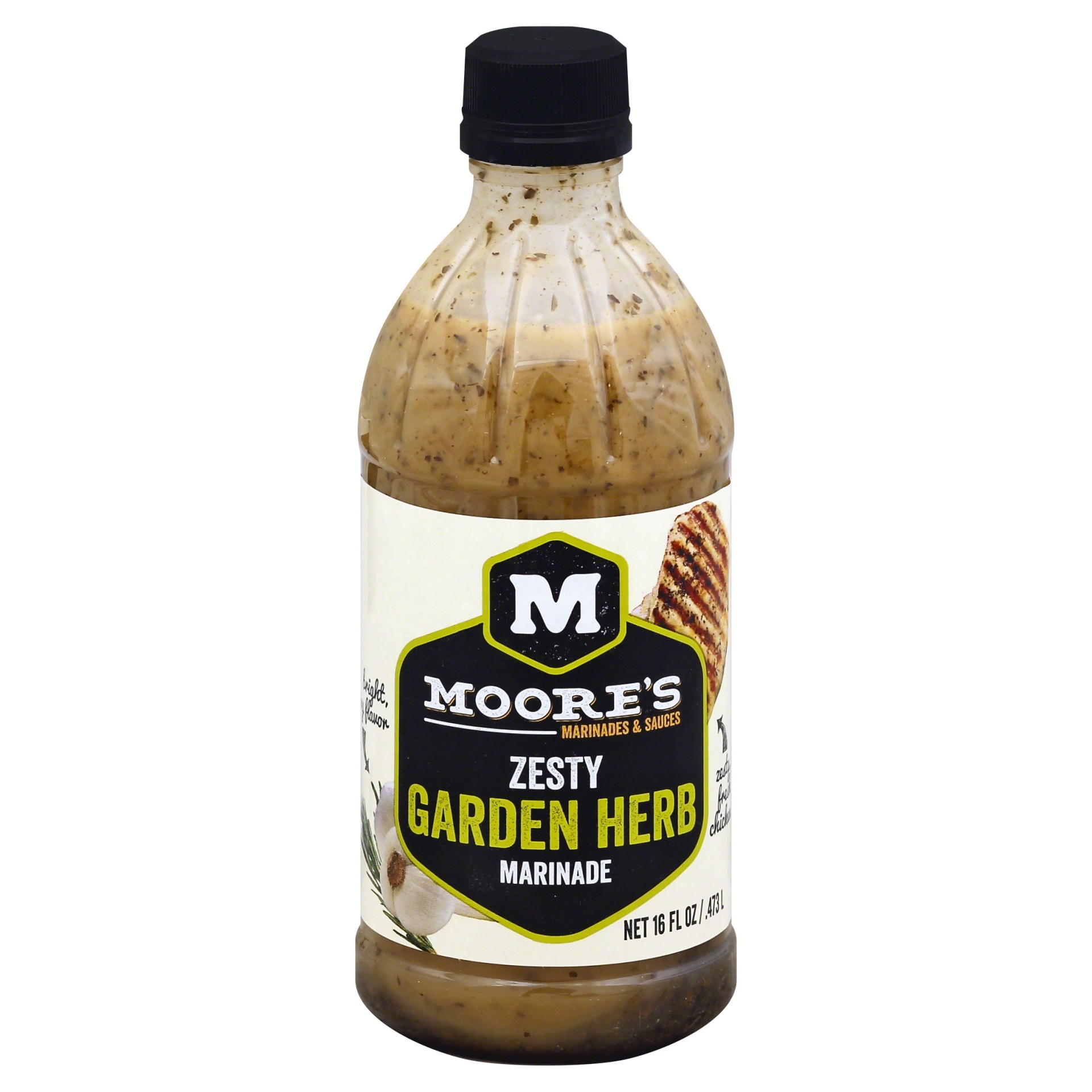 slide 1 of 2, Moore's Zesty Garden Herb Marinade, 16 fl oz