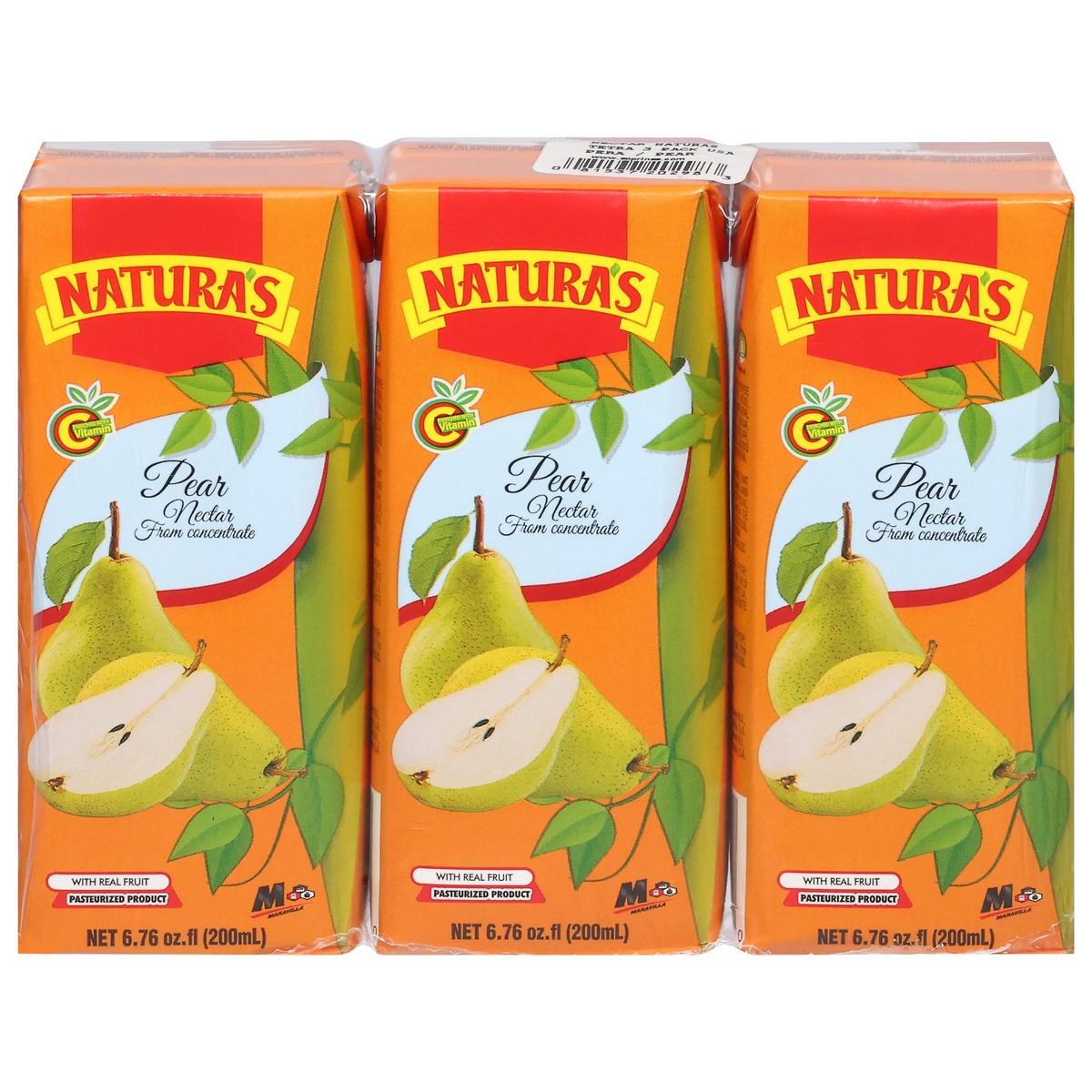 slide 1 of 12, Natura's Pear Nectar from Concentrate 3 - 6.76 fl oz Cartons, 3 ct