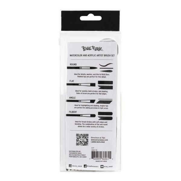 slide 3 of 7, Brea Reese 10-Piece Variety Paintbrush Set, Black, 1 ct