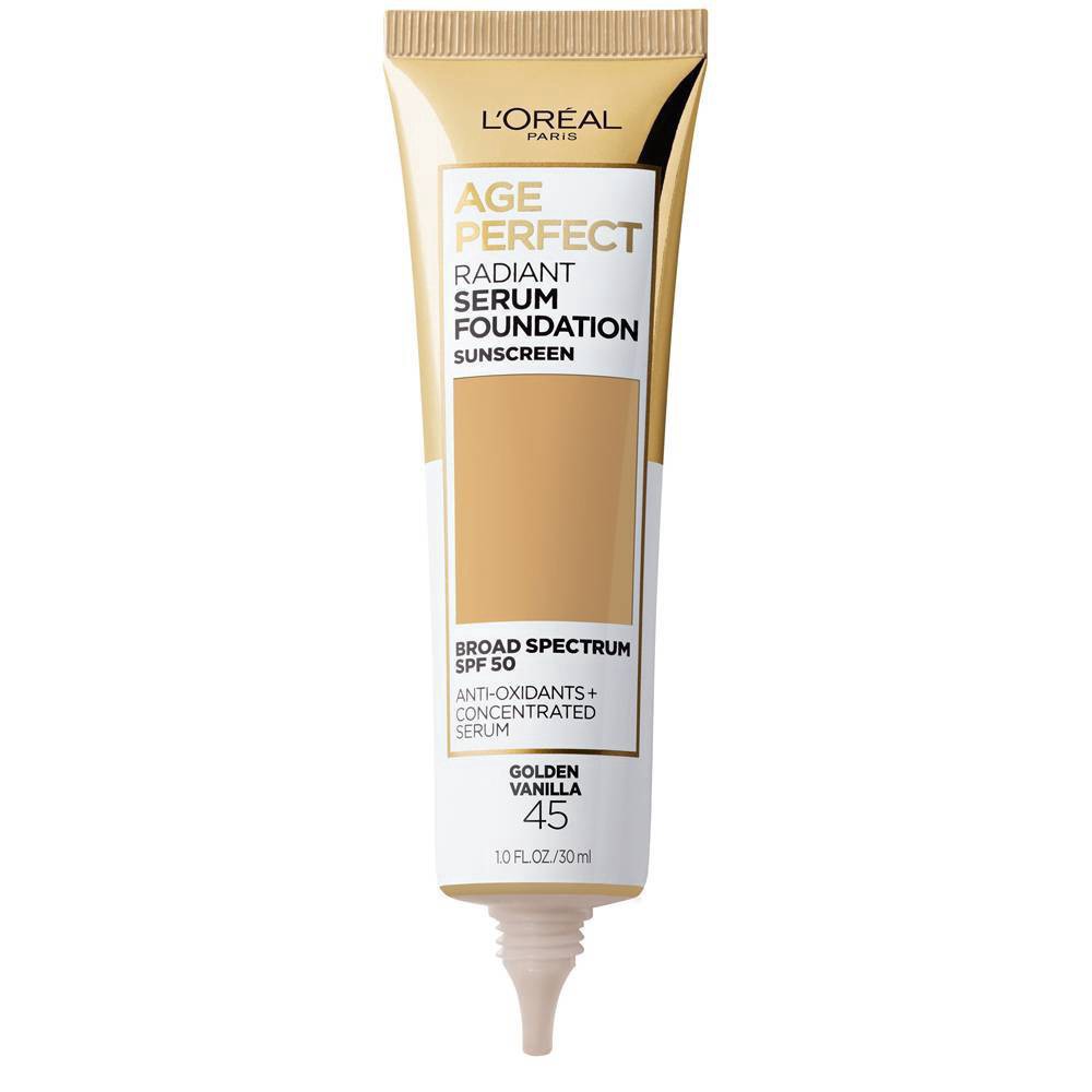 slide 6 of 7, L'Oréal Age Perfect Radiant Serum Foundation With Spf 50, Golden Vanilla, 1 ct