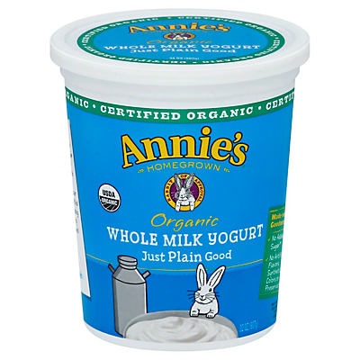 slide 1 of 1, Annie's Organic Whole Milk Yogurt, 32 oz