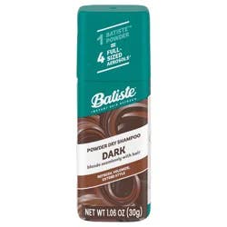 Batiste Dry Shampoo for Dark Hair, Oil-Absorbing, Non-Aerosol, Blends Seamlessly, Instant Hair Refresh, TSA Compliant, 1.06 oz