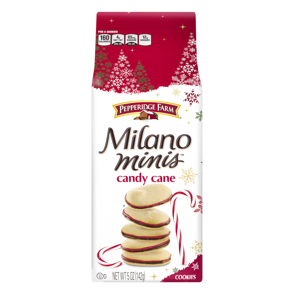 slide 1 of 1, Pepperidge Farm Milano Minis Candy Cane Cookies, 5 oz