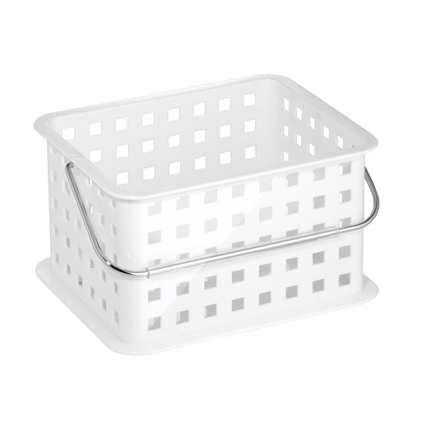 slide 1 of 1, InterDesign Small Basket, White, 1 ct