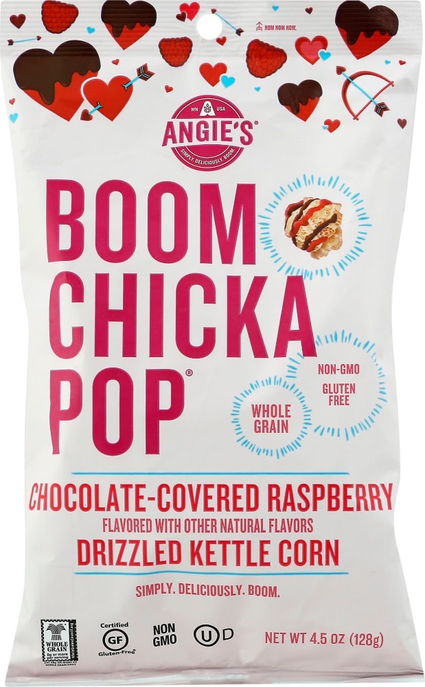 slide 1 of 1, Angie's Boom Chicka Pop Chocolate Covered Raspberry Drizzled Kettle Corn Popcorn, 6 oz