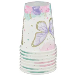Party Creations Golden Butterfly Paper Cups