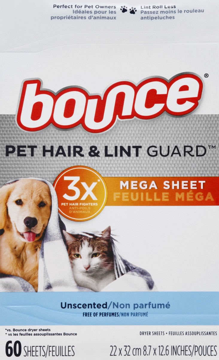 slide 5 of 6, Bounce Pet Lint Fabric Softener Sheet, 60 ct