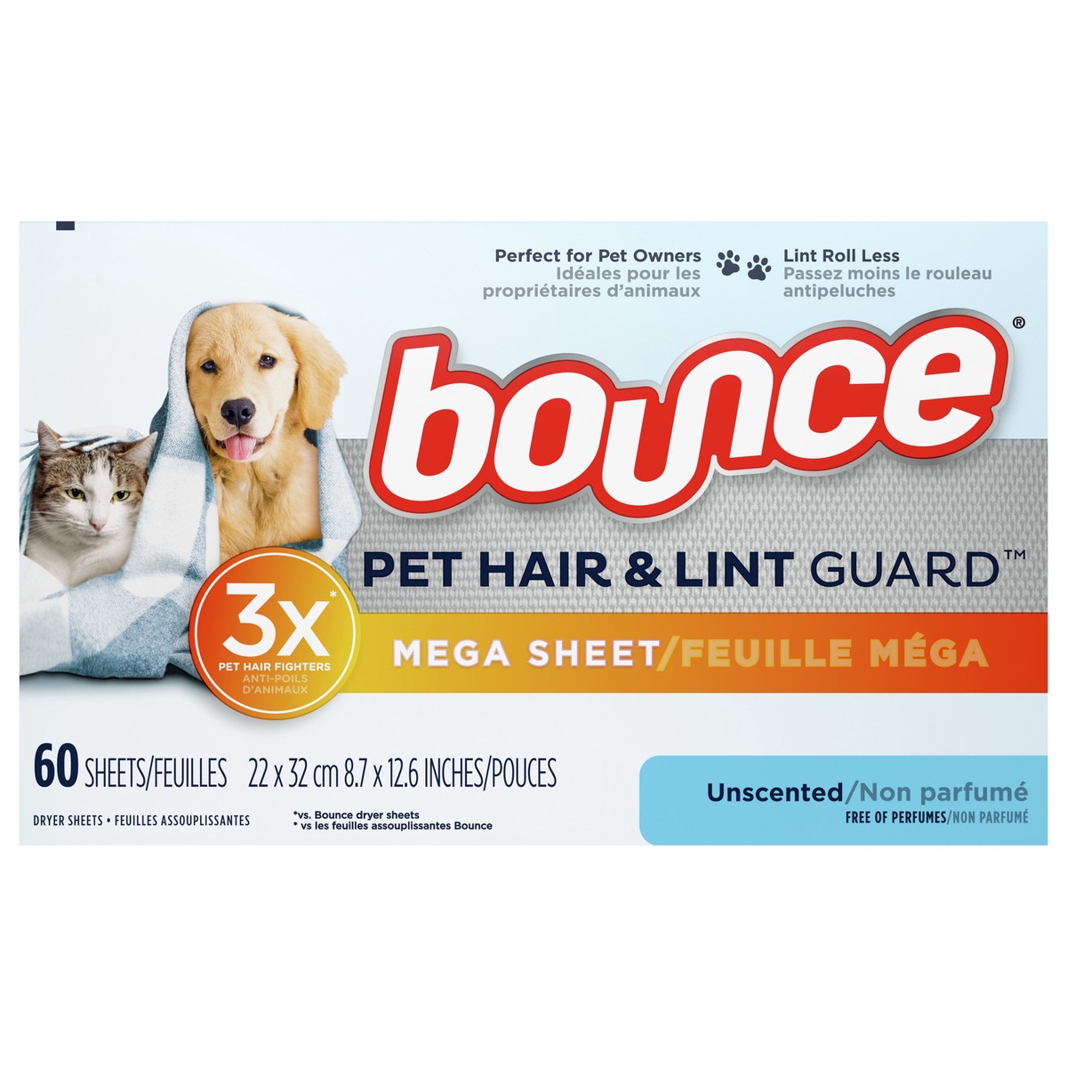 slide 1 of 6, Bounce Pet Lint Fabric Softener Sheet, 60 ct