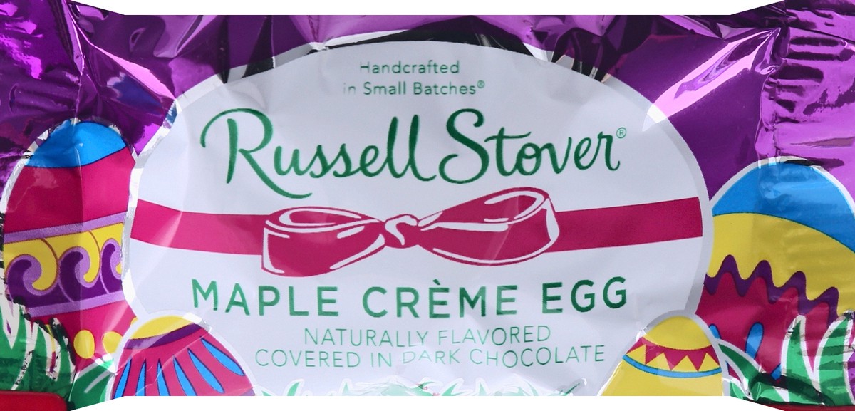 slide 5 of 8, Russell Stover Maple Creme Egg in Dark Chocolate, 1 oz