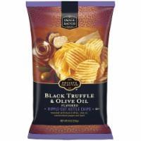slide 1 of 1, Private Selection Black Truffle & Olive Oil Ripple-Cut Kettle Chips, 8 oz