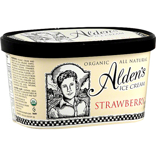 slide 2 of 2, Alden's Organic Strawberry Ice Cream, 48 fl oz
