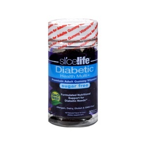 slide 1 of 1, Slice Of Life Diabetic Health Complete Multi+ With Cinnamon Sugar Free Gummy Vitamins, 30 ct