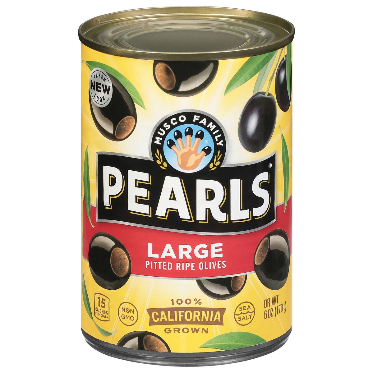 slide 1 of 9, Pearls Pitted Ripe Olives Large 6 oz, 6 oz