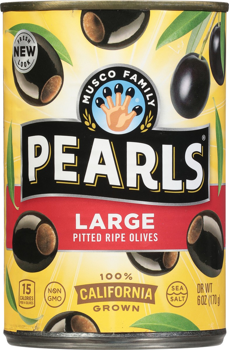 slide 5 of 9, Pearls Pitted Ripe Olives Large 6 oz, 6 oz
