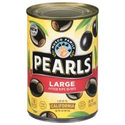 Pearls California Ripe Large Pitted Olives, 6 oz
