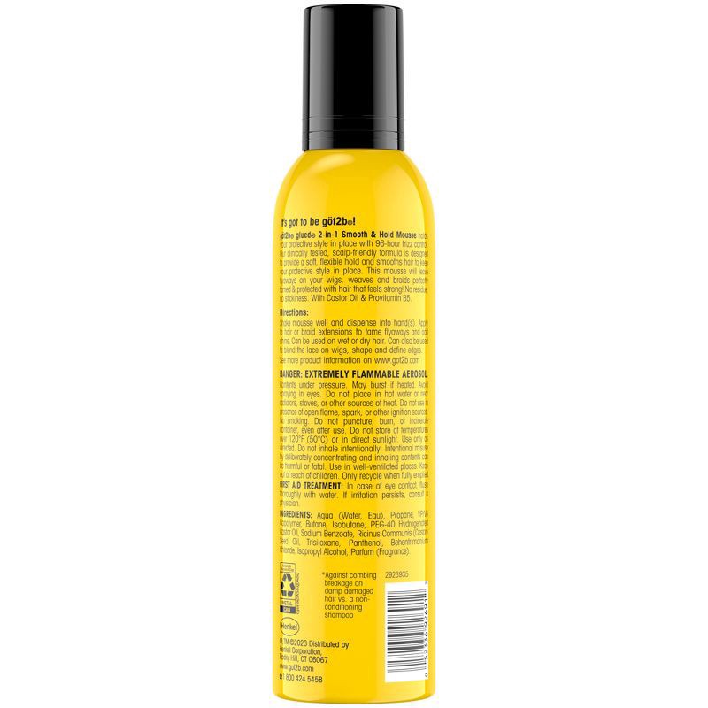 slide 6 of 10, Got2B Glued Smooth & Hold Hair Mousse - 8oz, 8 oz