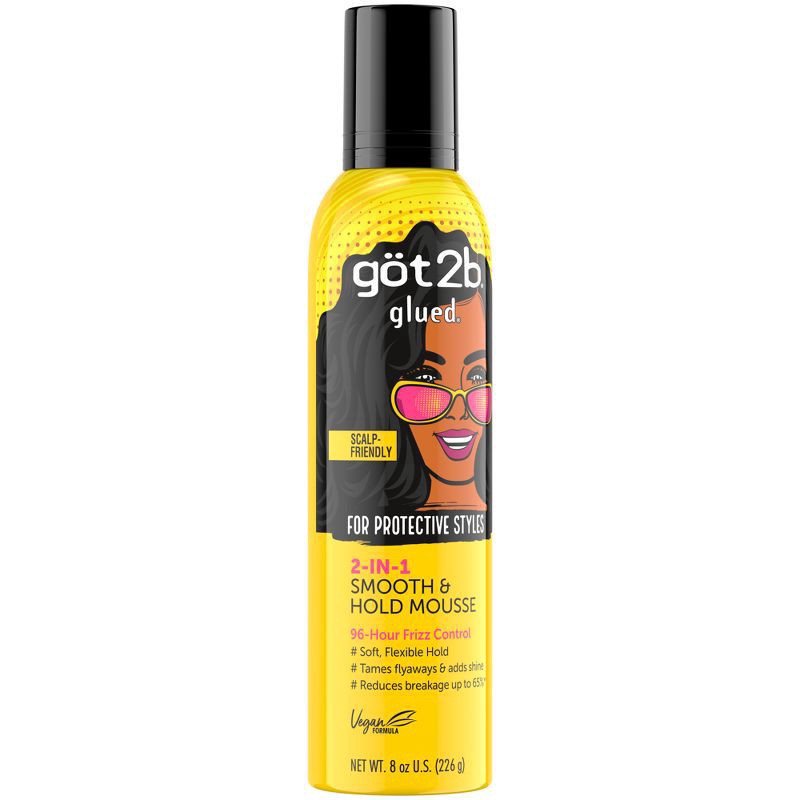 slide 7 of 10, Got2B Glued Smooth & Hold Hair Mousse - 8oz, 8 oz