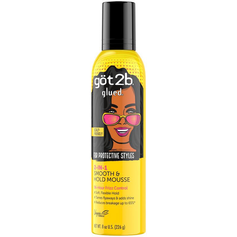 slide 8 of 10, Got2B Glued Smooth & Hold Hair Mousse - 8oz, 8 oz