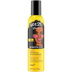 göt2b Glued 2-in-1 Smooth & Hold Hair Mousse, 8 fl oz