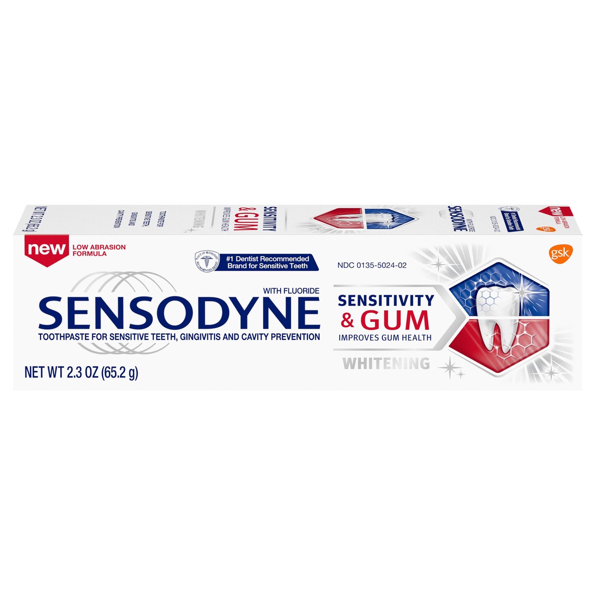 slide 8 of 13, Sensodyne Sensitivity & Gum Teeth Whitening Sensitive Toothpaste - 2.3 Ounces, 2.3 oz