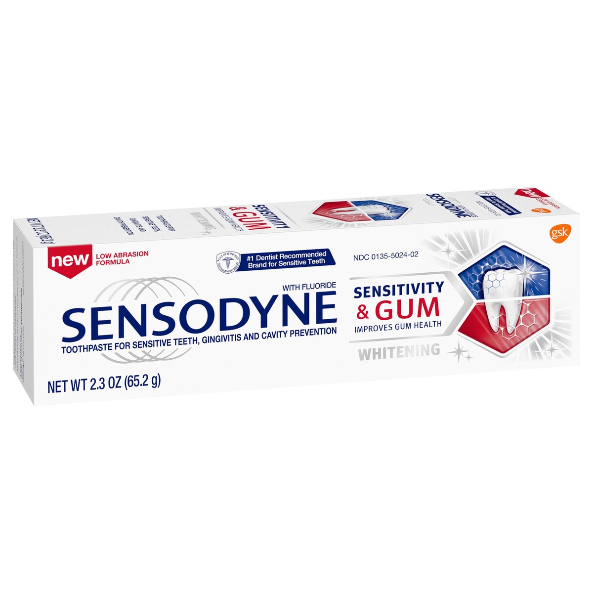 slide 12 of 13, Sensodyne Sensitivity & Gum Teeth Whitening Sensitive Toothpaste - 2.3 Ounces, 2.3 oz