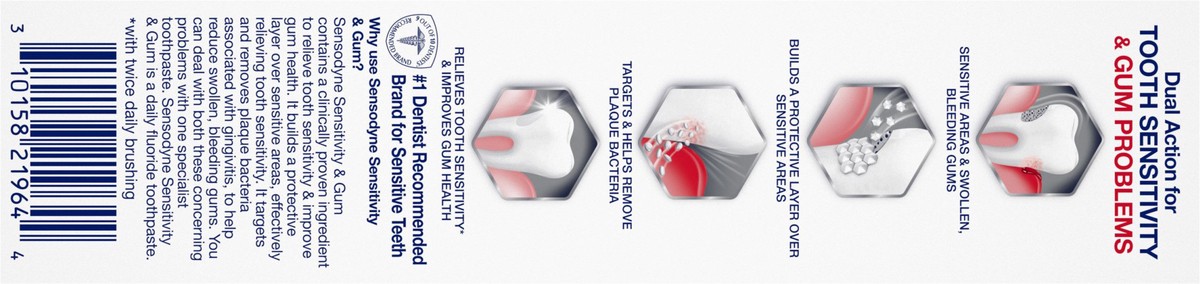 slide 13 of 13, Sensodyne Sensitivity & Gum Teeth Whitening Sensitive Toothpaste - 2.3 Ounces, 2.3 oz