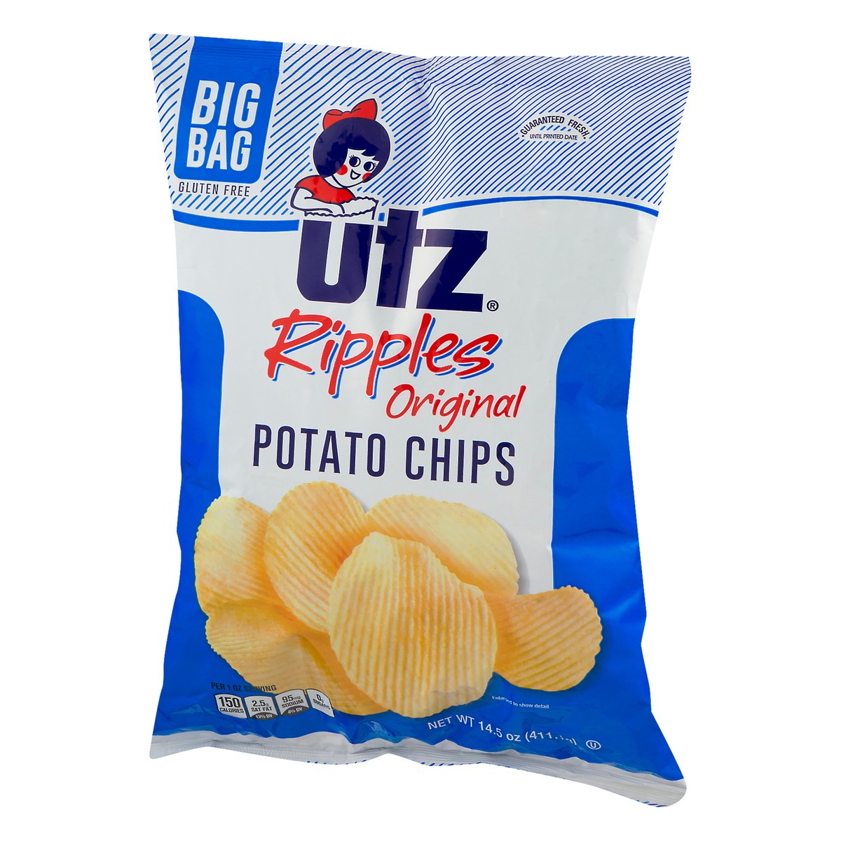 slide 4 of 13, Utz Ripples Big Bag Original Potato Chips 14.5 oz, 16 oz