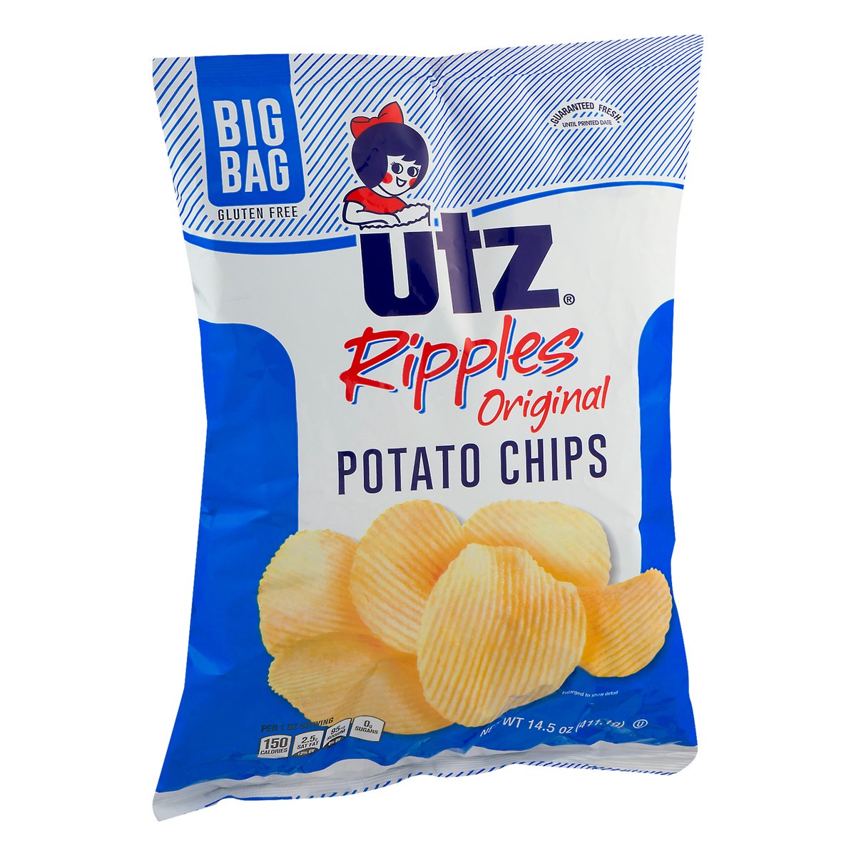 slide 2 of 13, Utz Ripples Big Bag Original Potato Chips 14.5 oz, 16 oz