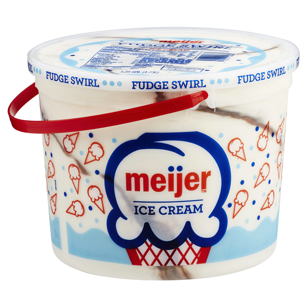 slide 1 of 2, Meijer Ice Cream, Fudge Swirl, 160 oz