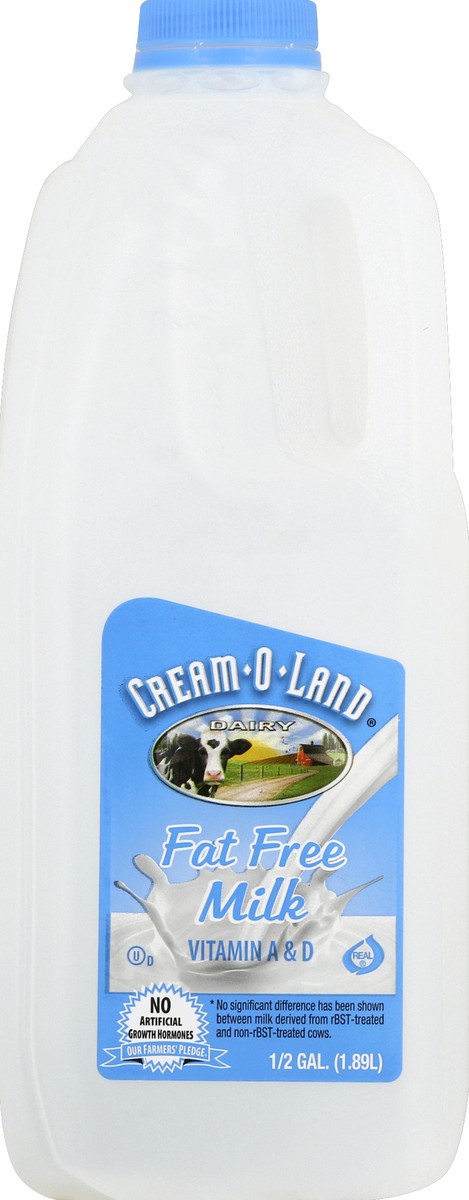 slide 5 of 6, Cream-O-Land Skim Milk, 64 oz