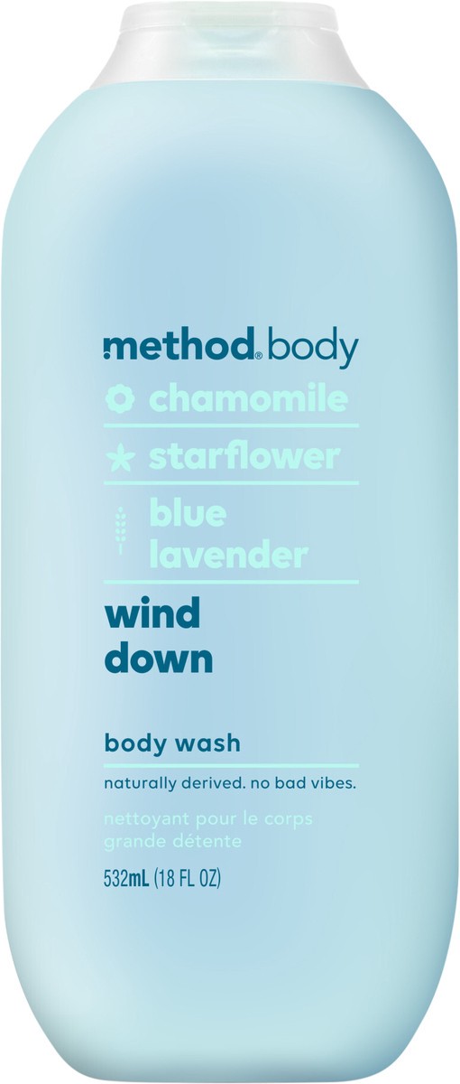 slide 3 of 7, method Body Wind Down Body Wash 18 fl oz, 18 fl oz
